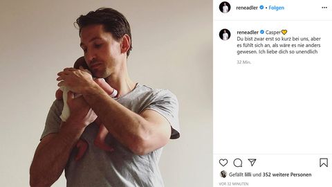 René Adler und sein Sohn Casper