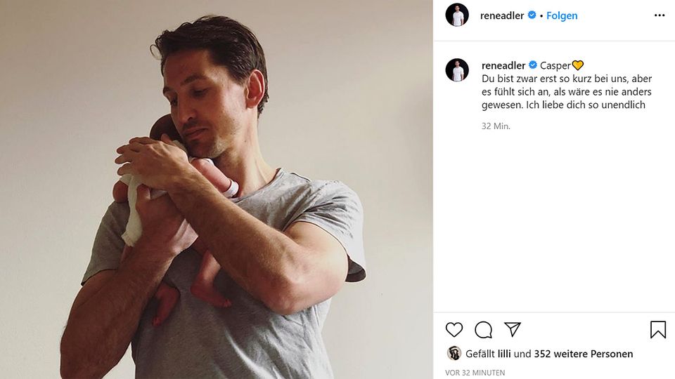 René Adler und sein Sohn Casper