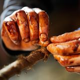 Alte Taue und Stahlseile werden aufgearbeitet