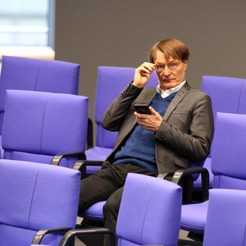 Karl Lauterbach (SPD) bei einer Debatte im Deutschen Bundestag.