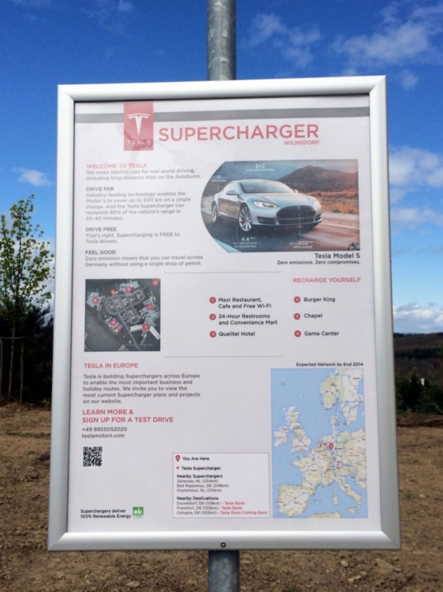 Tesla Supercharger an deutschen Autobahnen