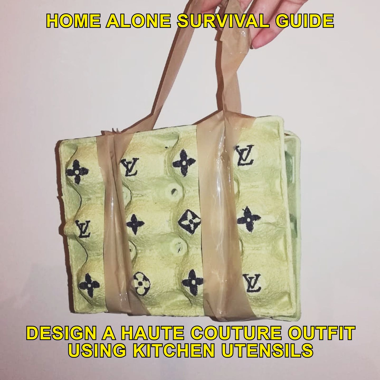 Eine Handtasche aus Eierpappen