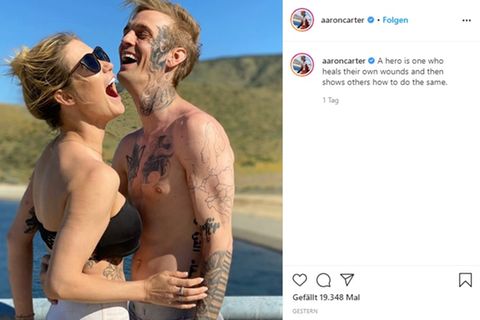 Aaron Carter zeigt sich mit neuer Frau auf Instagram