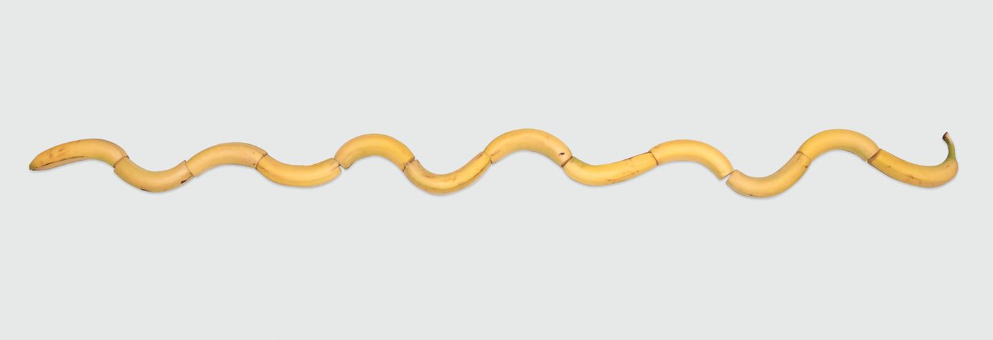 Aneinandergelegete Bananen