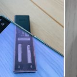 Bei der Fernbedienung sieht man gut, dass der Trick nur mit wenigen Plastiksorten funktioniert. Obwohl beide Seiten schwarz sind, lässt sich wie rechts zu sehen nur die Rückseite durchsichtig machen.