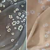 Auch Stoff lässt sich teilweise durchsichtig machen. Das schwarze Kleid verbirgt eine weiße Postkarte mit schwarzer Schrift links vollständig. Mit dem Filter lässt sich die Schrift in der unteren Hälfte des Bildes erahnen. Die Körperkontur oder Unterwäsche lassen sich glücklicherweise aber nicht sichtbar machen.