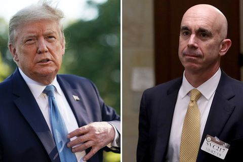US-Präsident Donald Trump (l.) und der entlassene Generalinspekteur Steve Linick