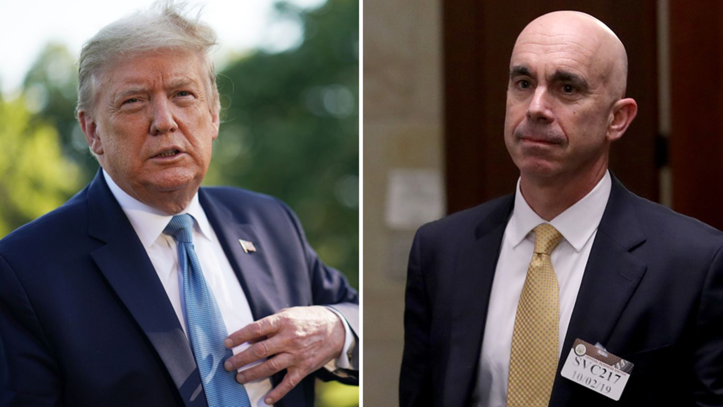 US-Präsident Donald Trump (l.) und der entlassene Generalinspekteur Steve Linick