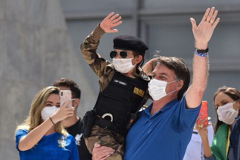 Jair Bolsonaro (r) Präsident von Brasilien