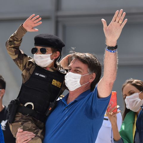 Jair Bolsonaro (r) Präsident von Brasilien