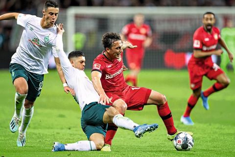 Hinspiel Bayer Leverkusen gegen Werder Bremen