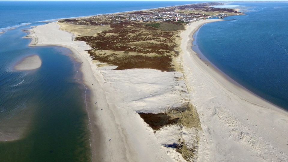 Die Südspitze der Insel Sylt aus der Luft fotografiert
