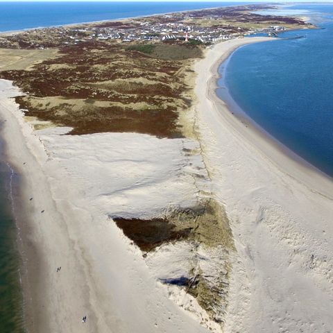 Die Südspitze der Insel Sylt aus der Luft fotografiert