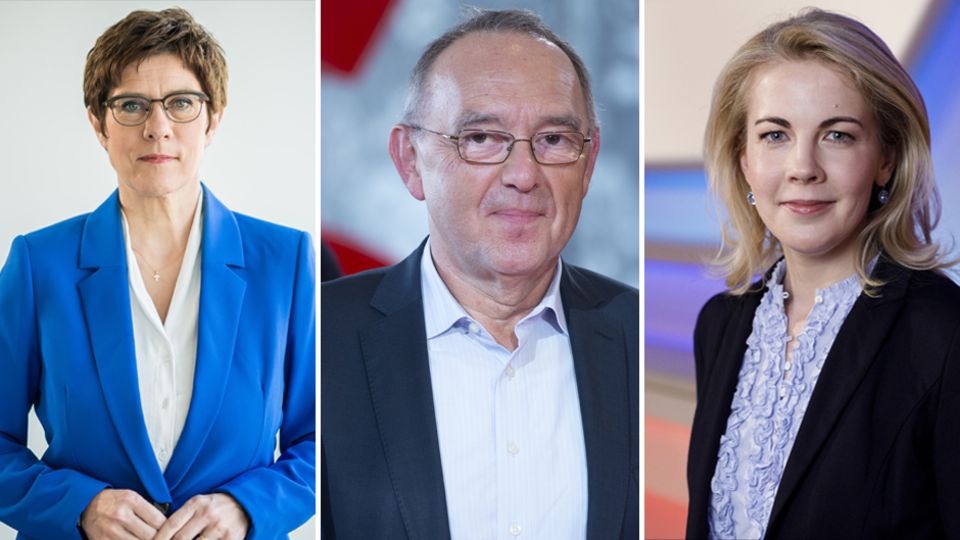 Annegret Kramp-Karrenbauer (CDU), Norbert Walter-Borjans (SPD), Linda Teuteberg (FDP)