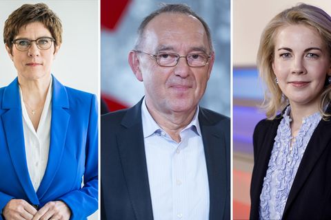 Annegret Kramp-Karrenbauer (CDU), Norbert Walter-Borjans (SPD), Linda Teuteberg (FDP)