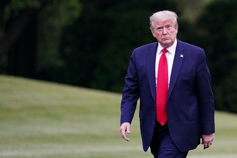 Donald Trump im Garten des Weißen Hauses
