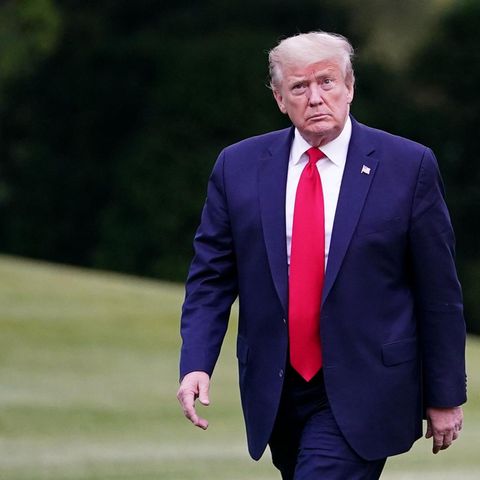 Donald Trump im Garten des Weißen Hauses