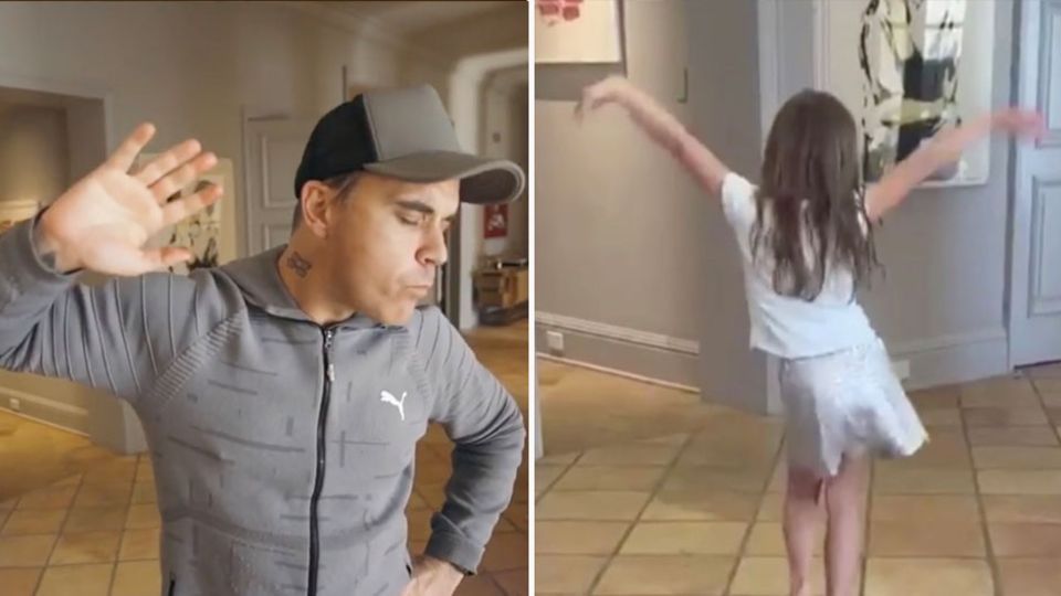 Robbie Williams Tochter Theodora begeistert mit einer Tanzperformance Robbie Williams Tochter Theodora begeistert mit einer Tanzperformance