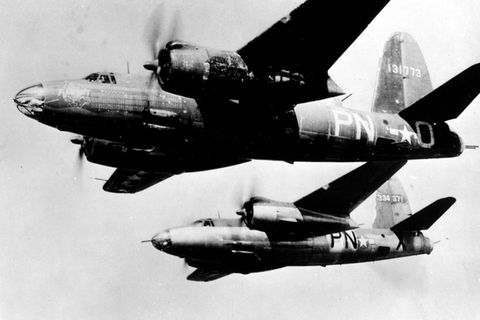 Flak-Bait bei ihrem letzten Feindflug im  April 1945.