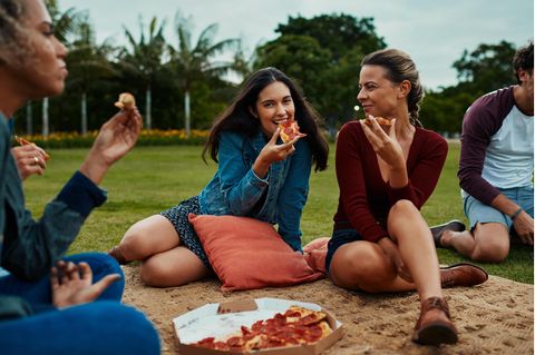 Picknick mit Pizza