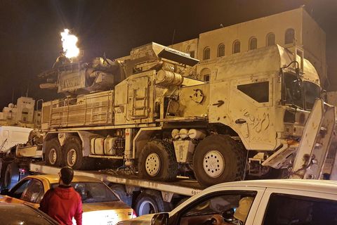 Das in Libyen erbeutete Pantsir-System