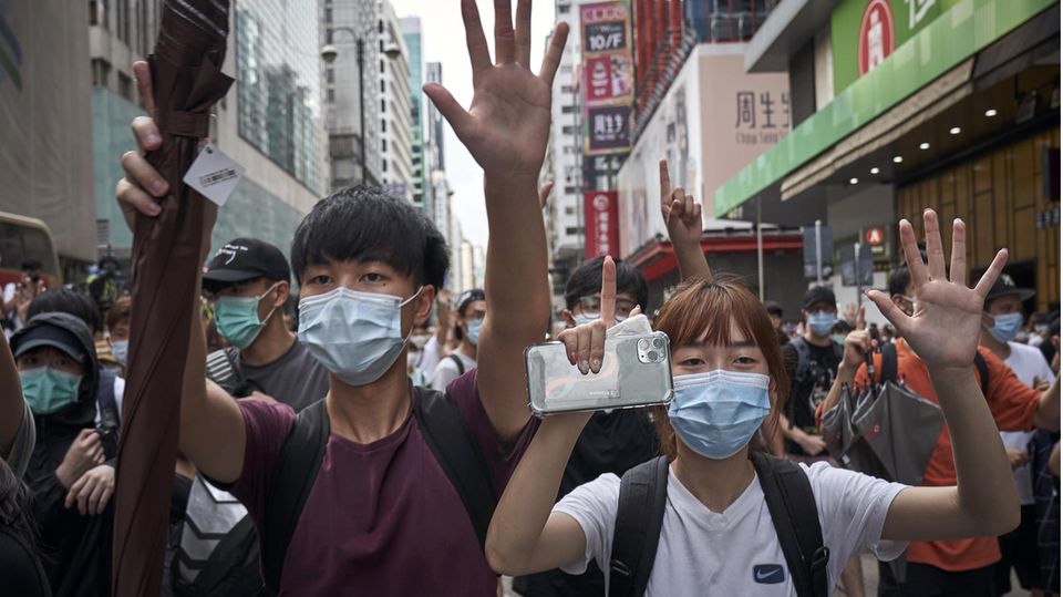Sicherheitsgesetz gegen Hongkongs Autonomie: Demonstranten in Hongkong: „Wir können diesen Kampf nur mit Hilfe von außen gewinnen“