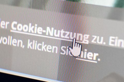 Eine Aufforderung der Cookie-Nutzung zuzustimmen ist auf einer Website auf einem Computerbildschirm sichtbar.