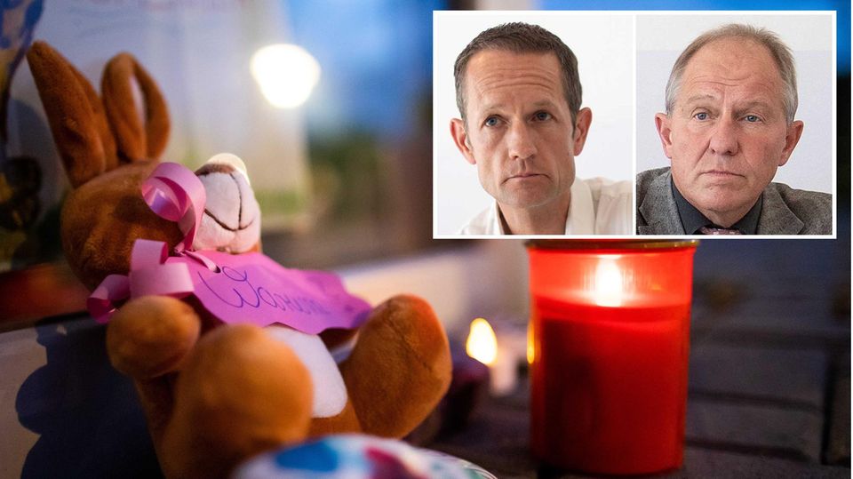Trauer an Kita in Viersen, eingeklingt: Mordkommissionsleiter Guido Roßkamp (l.) und Staatsanwalt Lothar Gathen