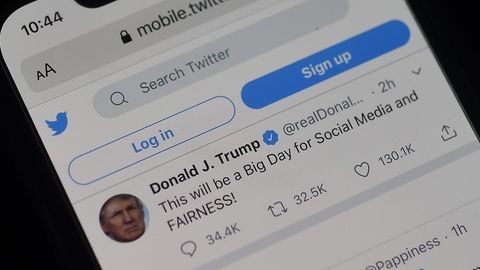 Die Twitter-Seite von Donald Trump
