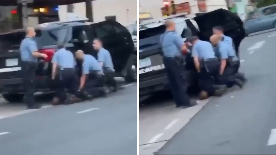Neues Video aufgetaucht: Drei statt nur einem Polizisten knieten auf George Floyd