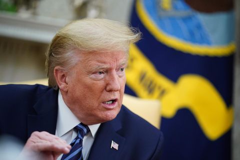 Sieht bei den landesweiten Ausschreitungen "Linksradikale" am Werk: Donald Trump 