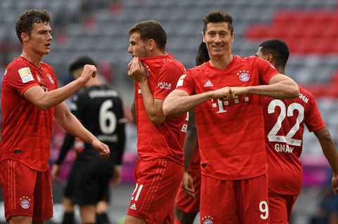 Übermacht in Rot: Robert Lewandowski und seine Mitspieler ließen Fortuna Düsseldorf nicht den Hauch einer Chance