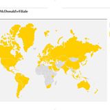 Länder ohne eine McDonald's-Filiale (hier Grau markiert)