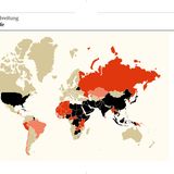 Weltweite Verbreitung der Todesstrafe:  Beige - Todesstrafe vollständig abgeschafft  Lachs - Abgeschafft mit Außnahme bei besonderer Schwere der Tat  Rot - Todesstrafe ist per Gesetz noch immer Möglich, doch es wurde in den letzten 10 Jahren keine Hinrichtung durchgeführt  Schwarz - Todesstrafe wird weiterhin verhängt und ausgeführt