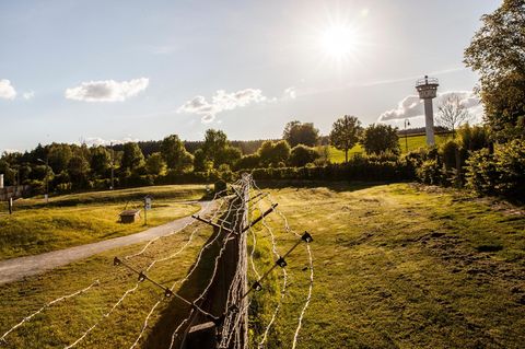 Die ehemalige Grenze zwischen Bayern und Thueringen