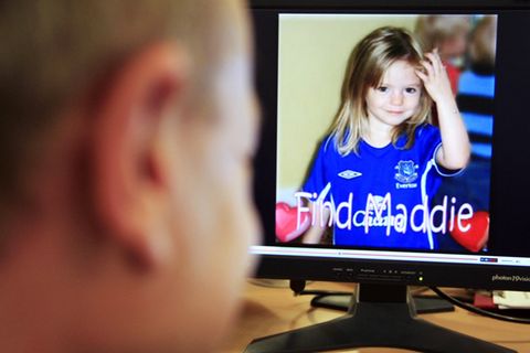 Ein Bild des vor gut 13 Jahren verschwundenen britischen Mädchens Madeleine "Maddie" McCann