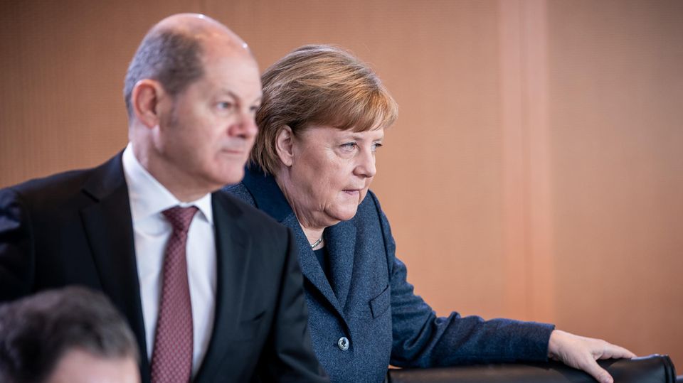 Bundesfinanzminister Olaf Scholz (SPD) und Bundeskanzlerin Angela Merkel (CDU)