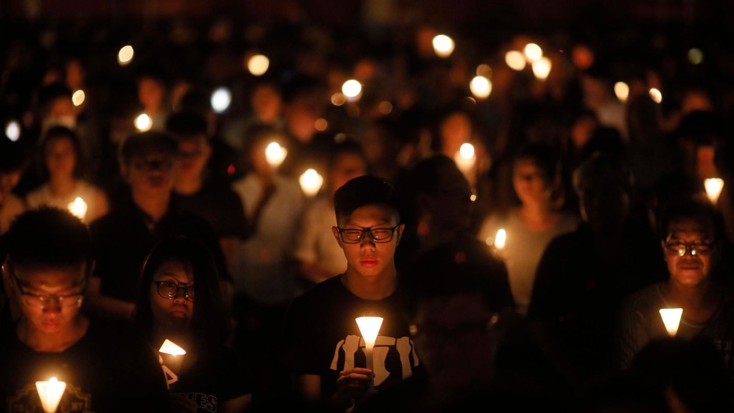 Kerzenandacht an das Tiananmen-Massaker