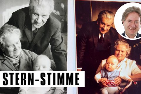 Aus dem Familienalbum: Baby Frank mit seinen Großeltern Hanne und Fritz Behrendt, die über 50 Jahre lang gemeinsam glücklich durchs Leben gingen