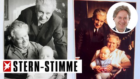 Aus dem Familienalbum: Baby Frank mit seinen Großeltern Hanne und Fritz Behrendt, die über 50 Jahre lang gemeinsam glücklich durchs Leben gingen