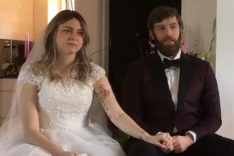 Anne und ihr Ehemann Franz bei der Hochzeit vor wenigen Wochen