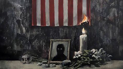 Straßenkünstler: "Das ist ein weißes Problem" – Banksys neues Bild ist eine Hommage an ermordeten George Floyd