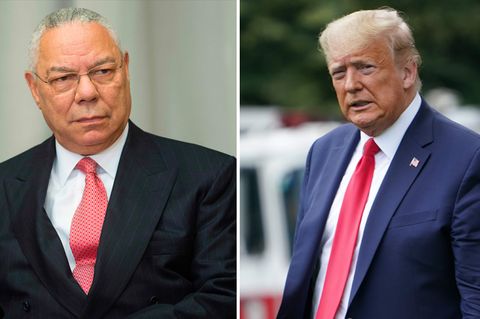 Colin Powell (l.), früherer US-Außenminister, und US-Präsident Donald Trump