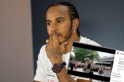 Lewis Hamilton unterstützt auf seinem Instagram-Kanal Protestierende in Bristol
