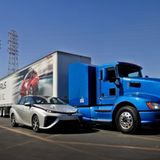 Bei der Toyota Lkw-Brennstoffzelle steht der Antrieb des Mirai Pate