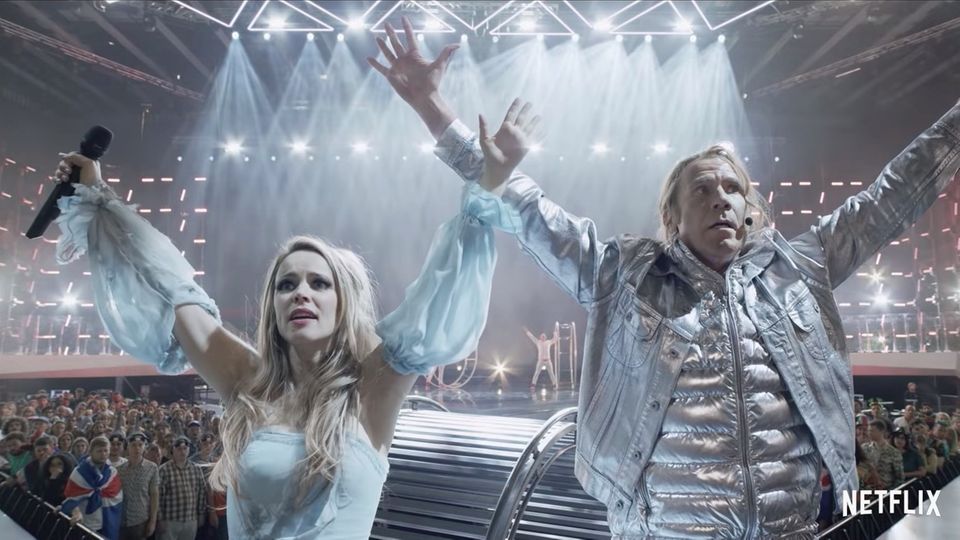 Will Ferrell und Rachel McAdams spielen ehrgeizige Musiker im Netflix ESC-Film. Will Ferrell und Rachel McAdams spielen ehrgeizige Musiker im Netflix ESC-Film.