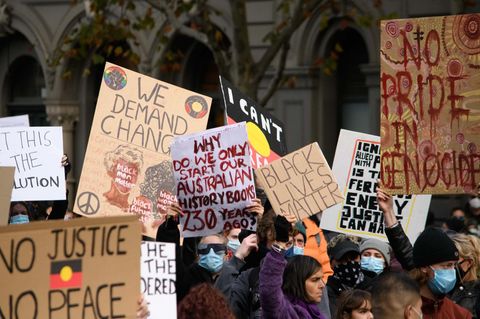 Coronavirus-Fall bei "Black Lives Matter"-Demonstration in Melbourne
