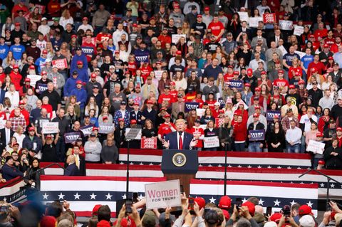Donald Trump Ende Januar bei einer Wahlkampfveranstaltung in Des Moines im US-Bundesstaat Iowa