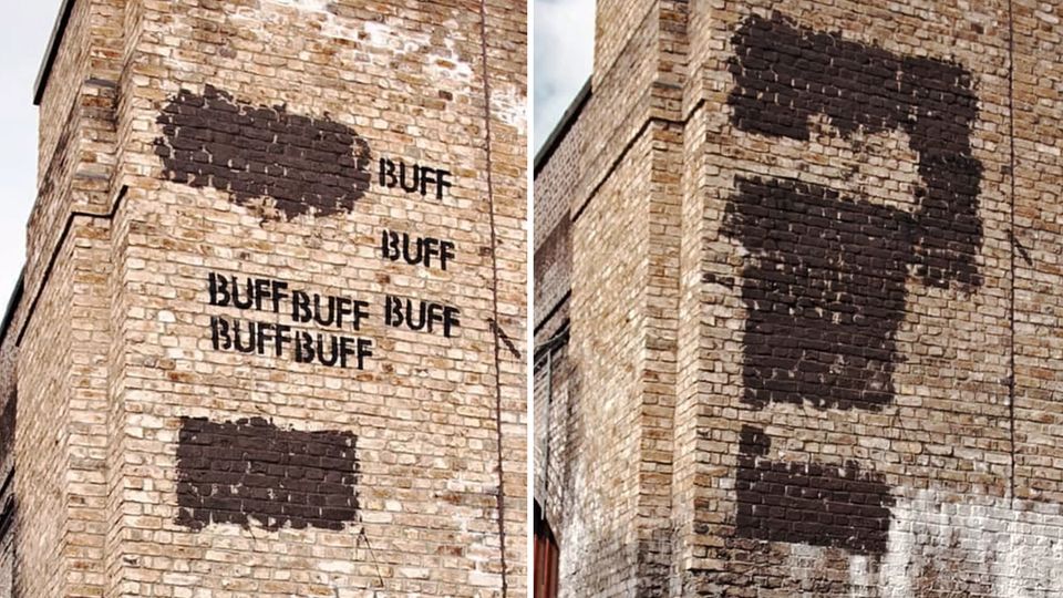 Der Londoner Streetartist "Mobstr" hat sich einen kreativen Schlagabstausch mit der Stadtreinigung geliefert.