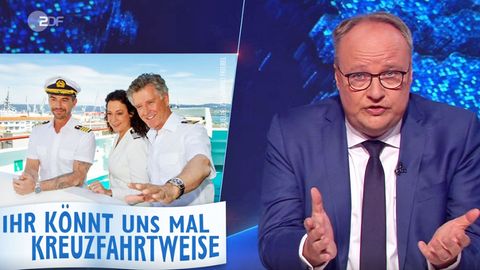 In der "heute show" vom  12. Juni 2020 stellt Oliver Welke eine Minifolge der Serie "Das Traumschiff" vor